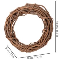 Itens Coroa de vime natural para artesanato floral, 40cm