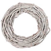 Itens Guirlanda decorativa de salgueiro, feita de ramos pintados de branco, 40 cm
