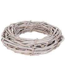 Itens Guirlanda decorativa de salgueiro, feita de ramos pintados de branco, 40 cm