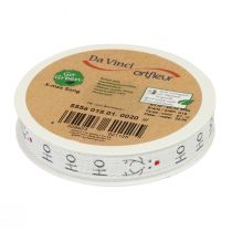 Itens Fita para presente Natal Fita de Natal Hohoho branca 15mm 20m
