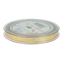 Itens Fita de Natal Fita de Feliz Natal Ouro Branco 10mm 20m