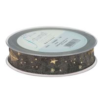 Itens Fita de Natal marrom ouro fita para presente abeto 25mm 15m