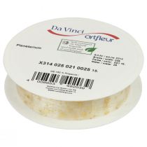 Itens Fita de Natal, fita de organza padrão estrela branca 25mm 25m