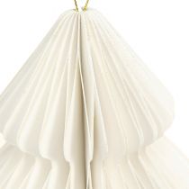 Itens Árvore de natal papel natal branco prata 20cm 5 unidades