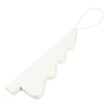 Itens Enfeite de Natal para pendurar na árvore, de papel, branco e prateado, 20 cm, conjunto de 5
