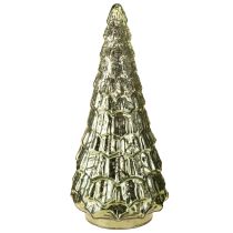 Itens Árvore de Natal com iluminação LED vintage verde ouro 38cm
