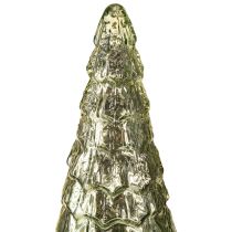 Itens Árvore de Natal com iluminação LED vintage verde ouro 38cm