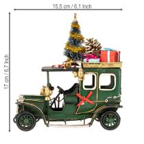 Itens Carro de decoração de Natal Carro de Natal vintage verde 15×7×16cm