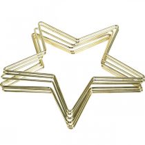 Itens Decoração de natal estrela de metal ouro pingente de estrela decorativa 20 cm 6 unidades