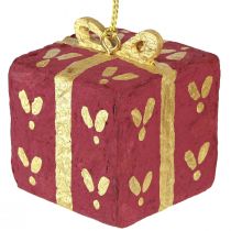Itens Etiquetas de presente de papel machê para decoração de Natal, 6 cm, 3 unidades