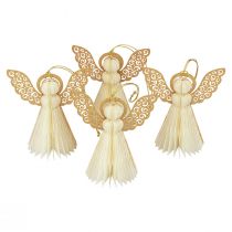 Itens Anjo de papel decoração de anjo de Natal papel branco Alt.12cm 4 unidades