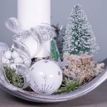 Itens Decoração de natal árvore de natal neve 10cm 8uds