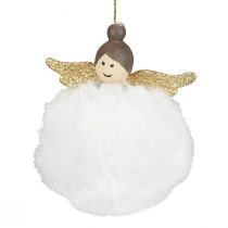 Itens Decoração de árvore de natal anjo de natal rosa branco Alt.8cm 2 unidades