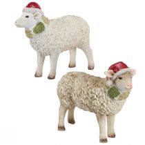 Itens Figuras de Natal ovelhas com chapéu e lenço C16cm 2 peças