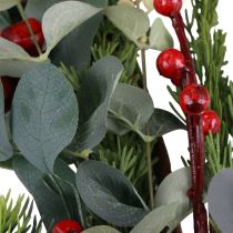 Itens Guirlanda de Natal, ramos de pinheiro, eucalipto, coníferas, frutos silvestres, 160 cm