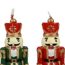 Vela de natal quebra-nozes figura decoração de mesa natal 18cm 1 unidade
