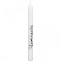 Velas de natal &quot;Feliz Natal&quot; velas brancas 250/22mm 4pcs