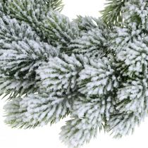 Guirlanda de Natal ramos de abeto Coroa de abeto nevada artificialmente Ø28cm