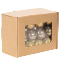 Itens Conjunto de mini enfeites de Natal, bolas brilhantes para pendurar, 3 cm, 22 peças