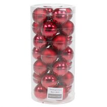 Itens Bola de Natal Ø4cm vermelho brilhante/mate 24 un
