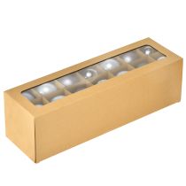 Itens Conjunto de 3 enfeites de Natal de vidro – azul claro, azul, azul metálico e fosco, com gancho, 6 cm, 24 peças