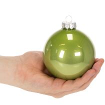 Itens Conjunto de 10 enfeites de Natal brilhantes, cores sortidas, 95 mm