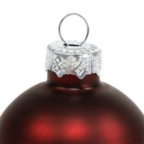 Itens Bola de Natal em vidro Ø4cm mistura Bordeaux 24 unidades