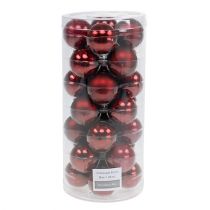 Itens Bola de Natal em vidro Ø4cm Bordeaux mix 24 un