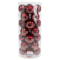 Itens Bola de Natal em vidro Ø6cm Bordeaux 24 un