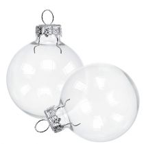 Itens Bola de Natal em vidro Ø6cm transparente 24 unidades