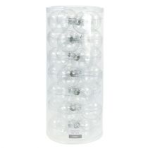 Itens Bola de Natal em vidro Ø6cm transparente 24 unidades
