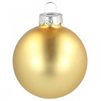 Itens Bola de Natal em vidro Ø6cm mistura ouro 24 unidades