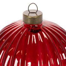 Itens Enfeites de Natal de vidro, vermelhos, 8 cm, 12 peças