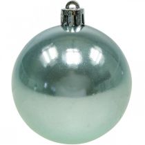 Itens Bolas de Natal plástico azul claro mix Ø6cm 10 unid.