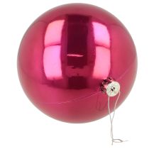 Itens Bola de Natal grande de plástico bola de árvore de Natal rosa Ø14cm