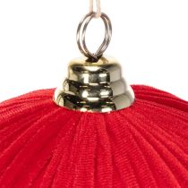 Itens Bola de Natal de veludo vermelho, bola decorativa grande para pendurar, 25 cm, 2 peças