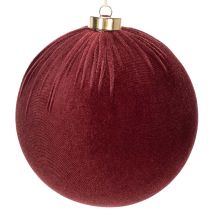 Itens Enfeite de Natal, com aparência de veludo vermelho, para pendurar, 15 cm, 3 peças