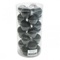 Itens Mini bola de árvore de Natal, mix de decoração de árvore, bolas de Natal pretas Alt.4,5cm Ø4cm vidro real 24 unid.