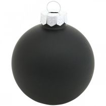 Itens Mini bola de árvore de Natal, mix de decoração de árvore, bolas de Natal pretas Alt.4,5cm Ø4cm vidro real 24 unid.