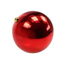 Itens Bola de Natal de plástico pequena Ø14cm vermelha 1ud