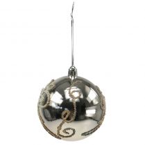 Itens Bola de Natal de plástico com luz dourada Ø8cm 2 unidades