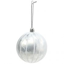 Bola de Natal de plástico branco Ø8cm 2pcs