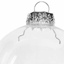 Itens Bola de Natal em vidro Ø7,5cm transparente 12 unidades