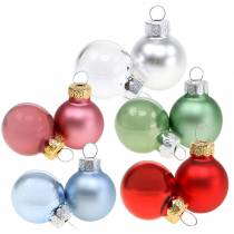 Itens Mini bolas de Natal mate / brilhantes variadas Ø2,5cm 24 unidades.