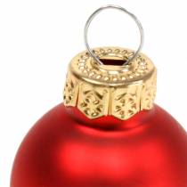 Itens Mini bolas de Natal vermelhas sortidas Ø2,5cm 24 un