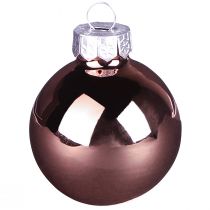 Itens Bolas de natal mistura de damasco bolas de árvore vidro Ø4cm 24 un
