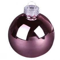 Itens Bolas de natal mistura de damasco bolas de árvore vidro Ø4cm 24 un
