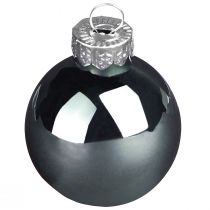 Itens Bolas de Natal bolas de árvore de vidro verde cinza 4 cm 24 unidades