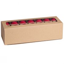 Itens Enfeites de Natal de vidro na cor vermelha, Ø4cm, 24 peças