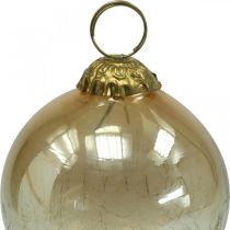 Bolas de natal de vidro bolas de árvore de natal transparente, marrom Ø8cm 4pcs